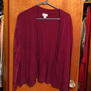 Lightweight, open front sweater